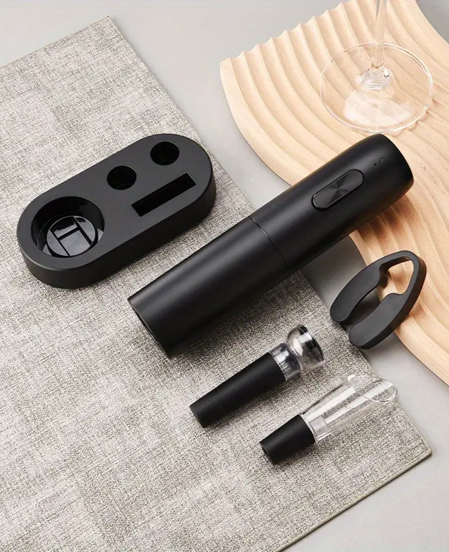 APRI BOTTIGLIA AUTOMATICO RICARICABILE CON CAVETTO USB + ACCESSORI